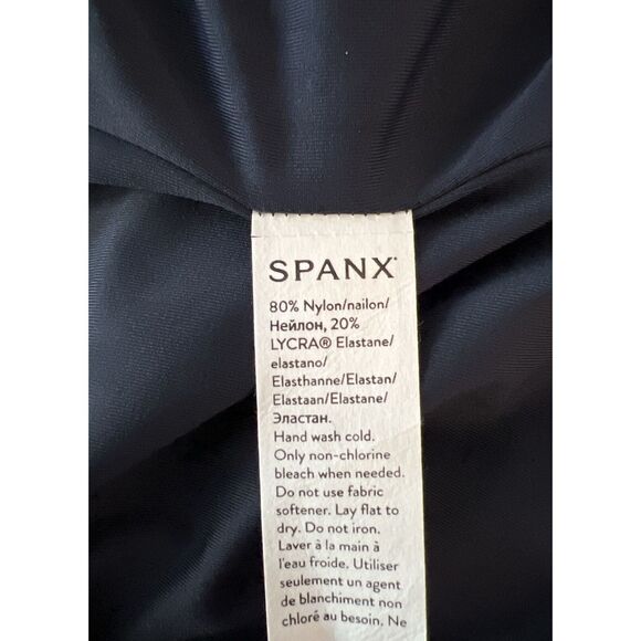 Spanx 50125R Women Size Large Sunkissed Navy Classic High Rise Swim Brief Bottom - Picture 6 of 8